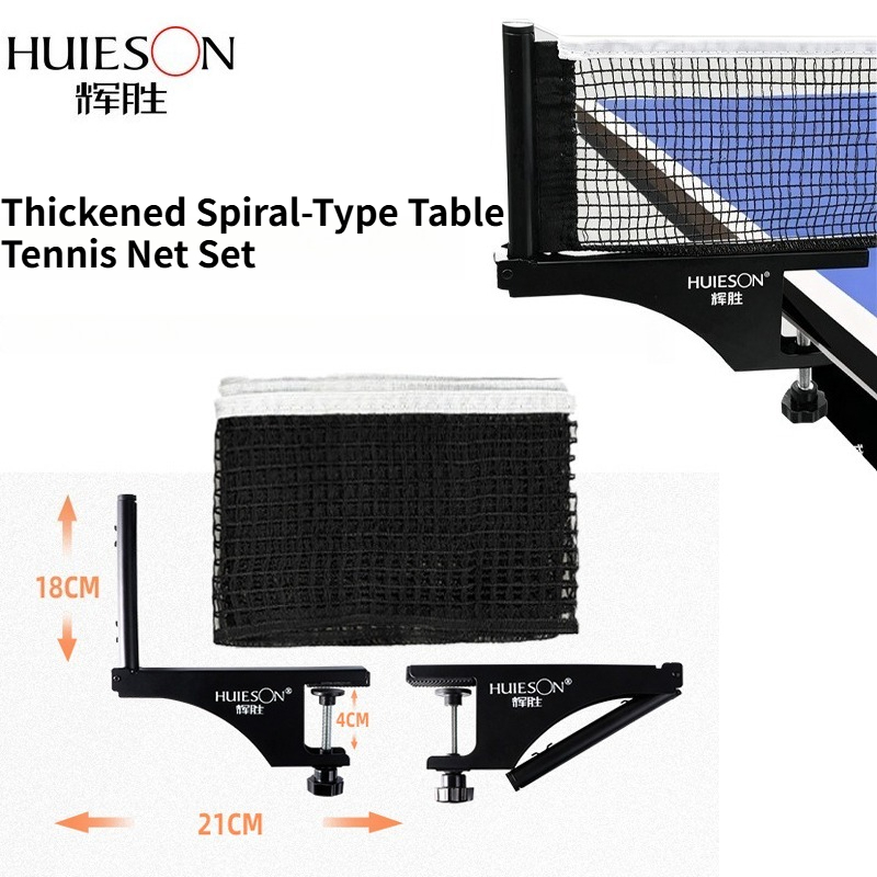 Table Tennis Kit - HUIESON Verdicktes Spiralförmiges Tischtennisnetz & Rahmenset