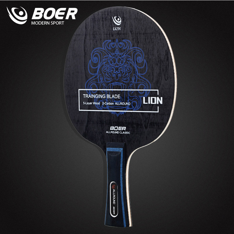 Table Tennis Kit - Boer Lion Tischtennisschläger 5+2 Holz-Ping-Pong-Klinge, gut