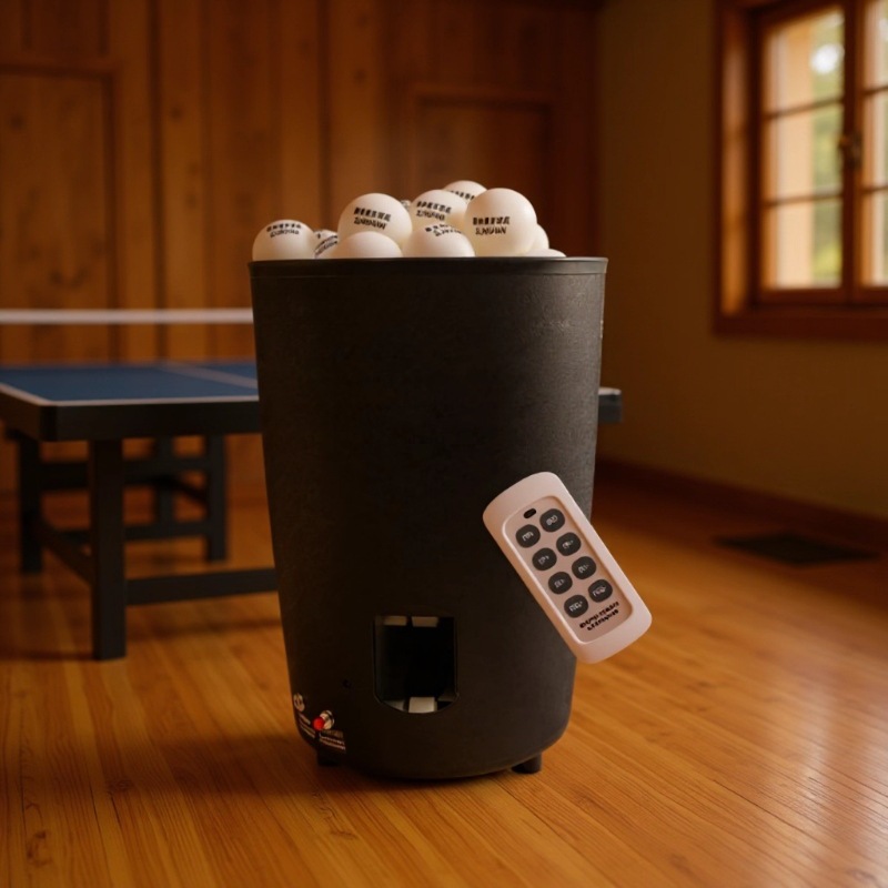 Table Tennis Launcher - Tragbare Tischtennisballmaschine Automatisch, Wiederaufladbarer Ping-Pong-Roboter-Werfer mit