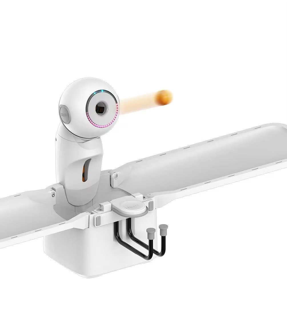 Table Tennis App - Professioneller Tragbarer Winkelverstellbarer Hochgeschwindigkeits-App-gesteuerter Tischtennis-Trainingsroboter Tischtennismaschine